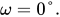 omega equals 0 degree period