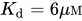 upper K Subscript d Baseline equals 6 mu upper M