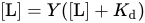 left-bracket upper L right-bracket equals upper Y left-parenthesis left-bracket upper L right-bracket plus upper K Subscript d Baseline right-parenthesis