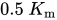 0.5 upper K Subscript m Baseline