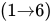 left-parenthesis 1 right-arrow 6 right-parenthesis