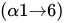 left-parenthesis alpha Baseline 1 right-arrow 6 right-parenthesis