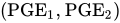 left-parenthesis PGE Subscript 1 Baseline comma PGE Subscript 2 Baseline right-parenthesis