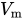 upper V Subscript m