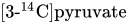 left-bracket 3 hyphen Superscript 14 Baseline zero width space upper C right-bracket pyruvate