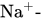 Na Superscript plus Baseline zero width space hyphen