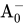 upper A Subscript 0 Superscript minus