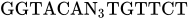 GGTACAN Subscript 3 Baseline TGTTCT